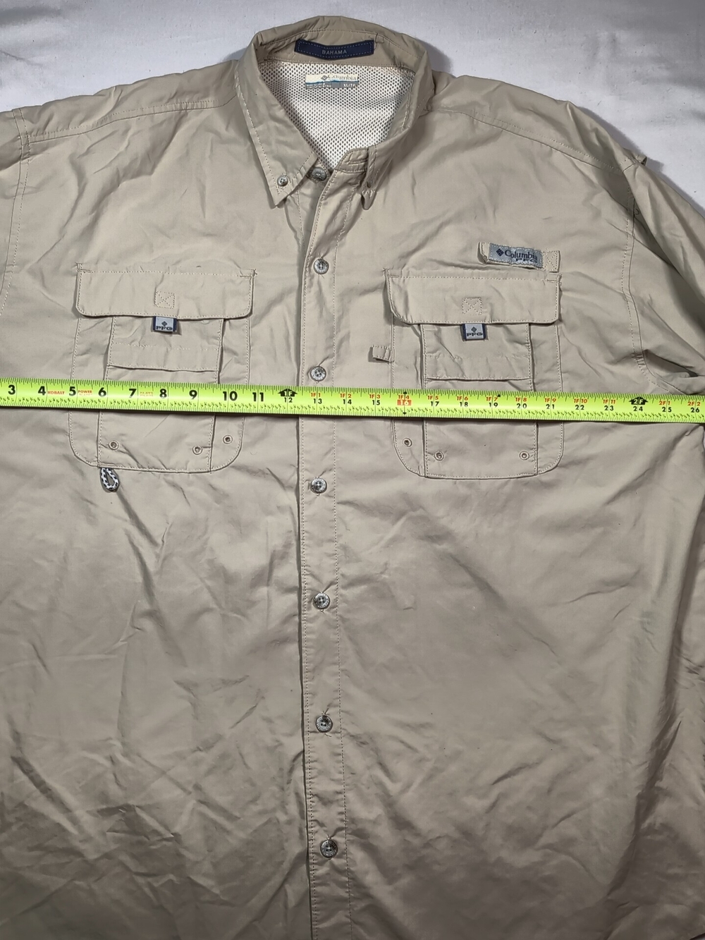 Columbia Men's Lightweight Button-Down Fishing Shirt - Khaki - Picture 5 of 9